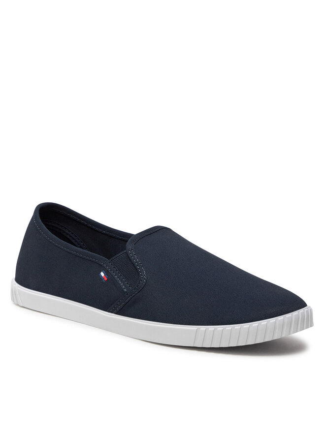 Tommy Hilfiger Кросівки Tommy Hilfiger Canvas Slip-On Sneaker FW0FW07806 Cиній