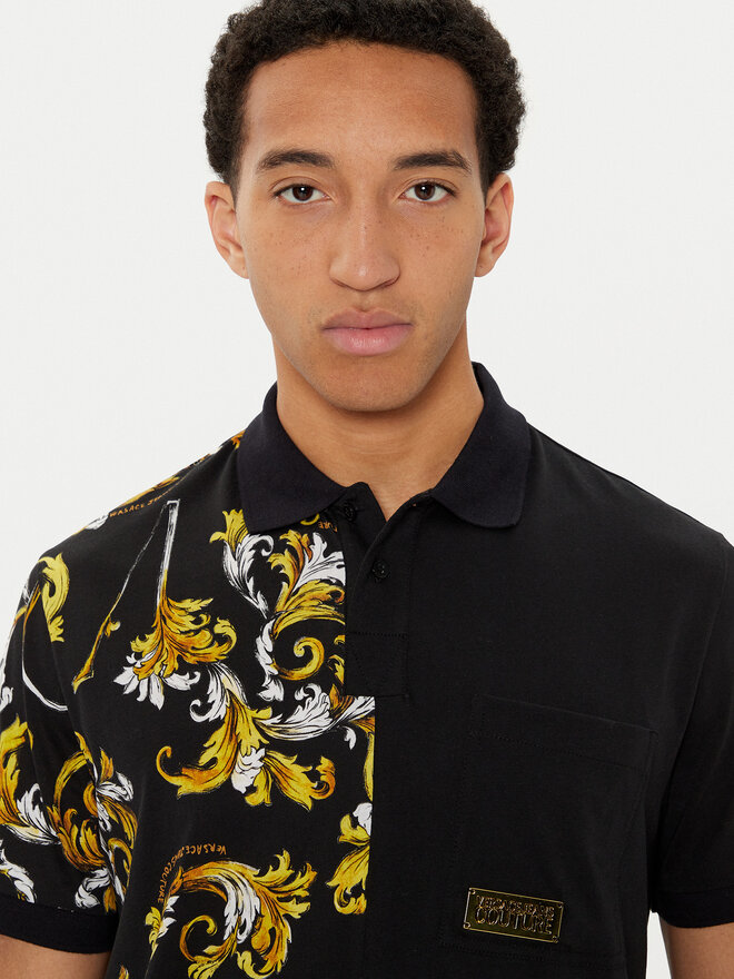 Versace Jeans Couture Versace Jeans Couture Поло 78GAG625 Чорний Regular Fit
