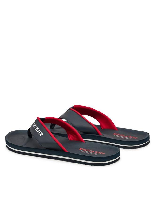 Tommy Hilfiger Japonki Tommy Hilfiger Padded Comfort Hilfiger B Sandal FM0FM05440 Granatowy