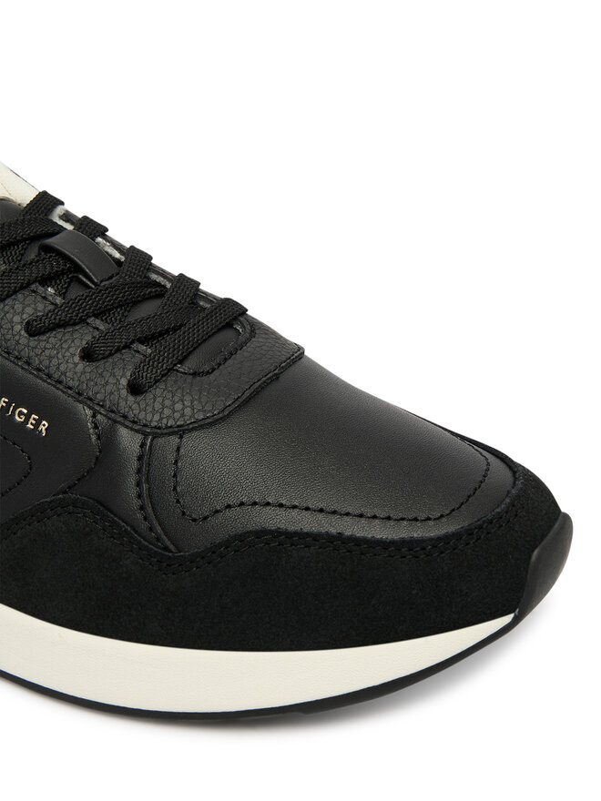 Tommy Hilfiger Sneakers Tommy Hilfiger Monogram Mix Material Runner FW0FW09267 Schwarz