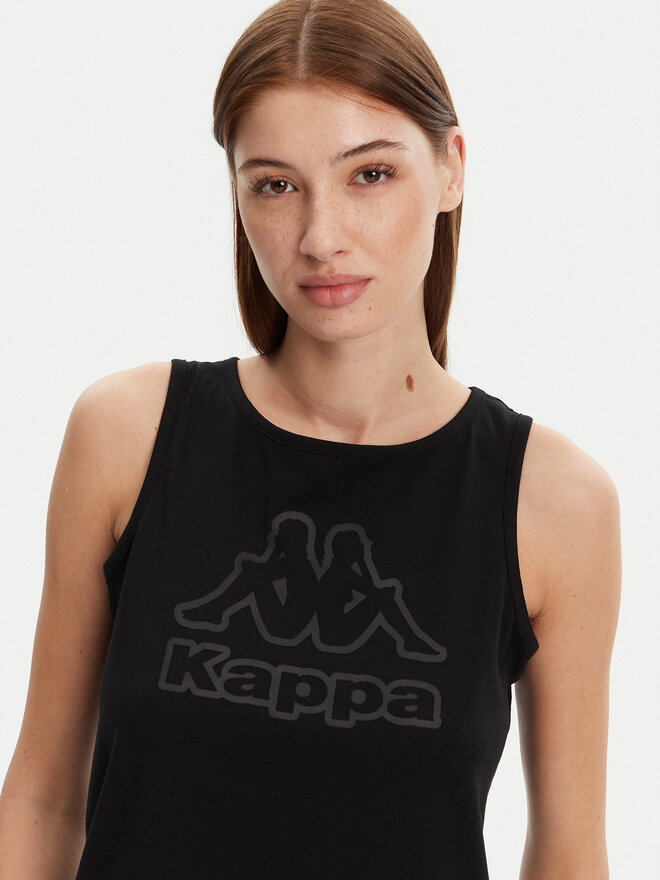Kappa Kappa Marškinėliai Logo Gria 382129W Juoda Regular Fit