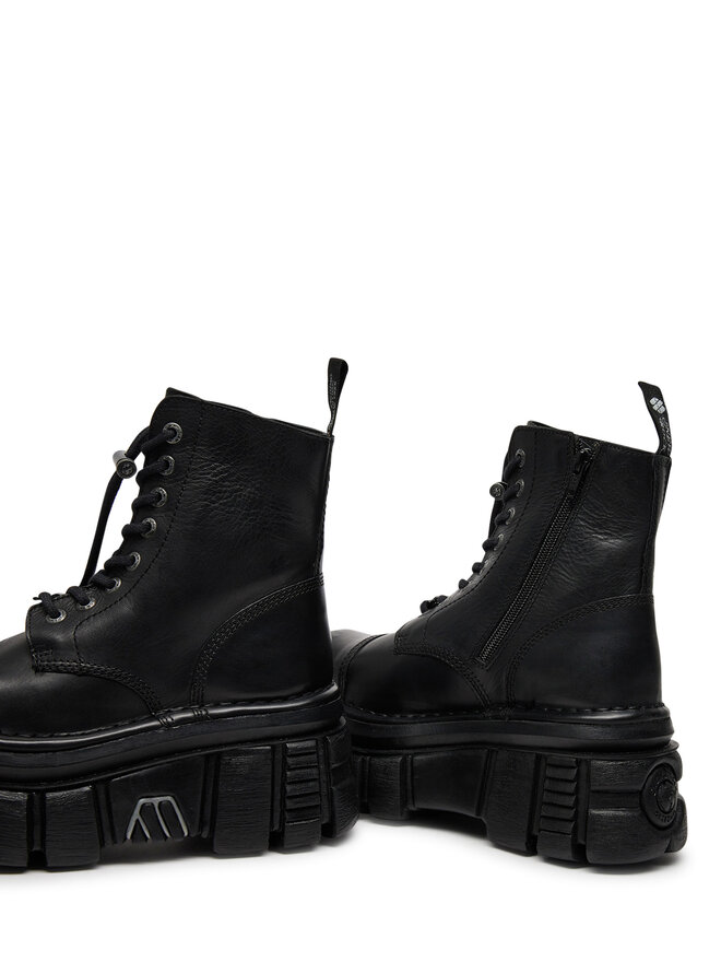 NEW ROCK Schnürstiefel NEW ROCK M-NEWMILI083-S21 Schwarz