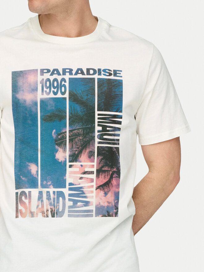 Only & Sons Only & Sons Marškinėliai Magdy 22029454 Balta Regular Fit
