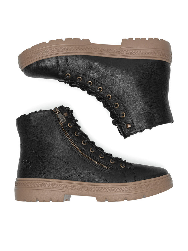 Rieker Schnürschuhe Rieker N0031-00 Schwarz