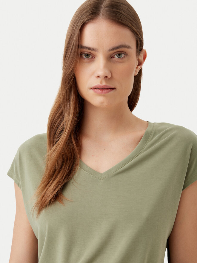 Vila Vila Camiseta Modala 14074847 Verde Regular Fit