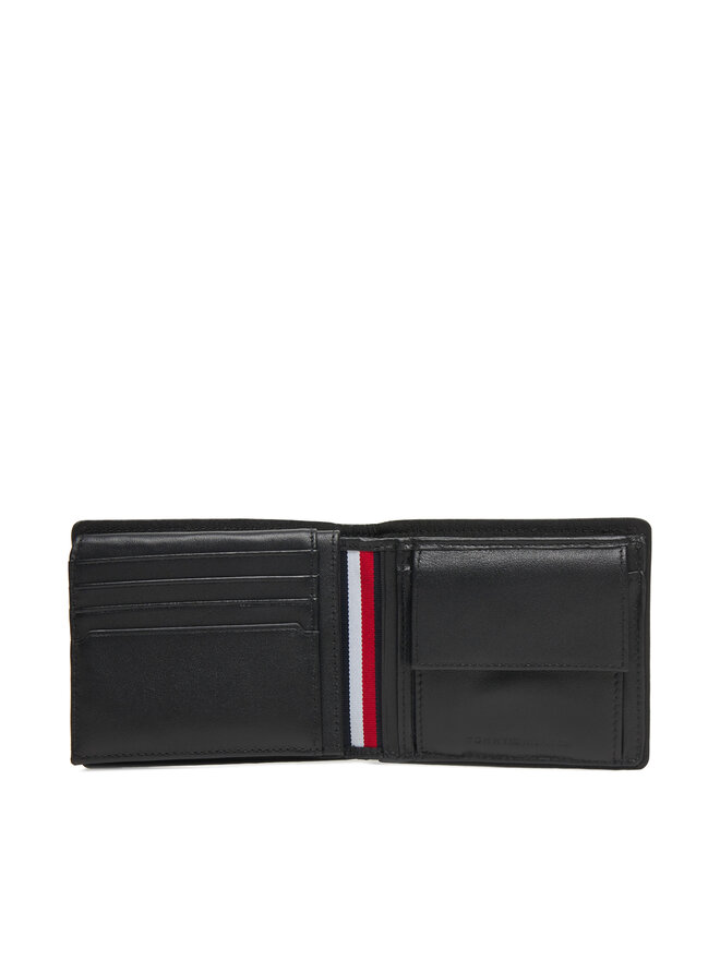 Tommy Hilfiger Портфейл Tommy Hilfiger Th Corp Cc Flap & Coin AM0AM13741 Черен