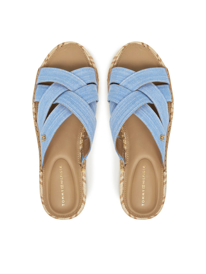 Tommy Hilfiger Espadrilles Tommy Hilfiger Chambray Espadrille Mule FW0FW08501 Blau