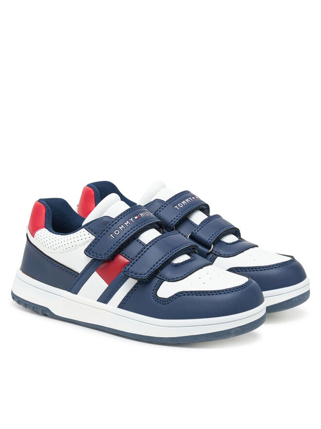 Tommy Hilfiger Снікерcи Tommy Hilfiger Flag Low Cut Velcro Sneaker T1X9-33841-1355X S Cиній