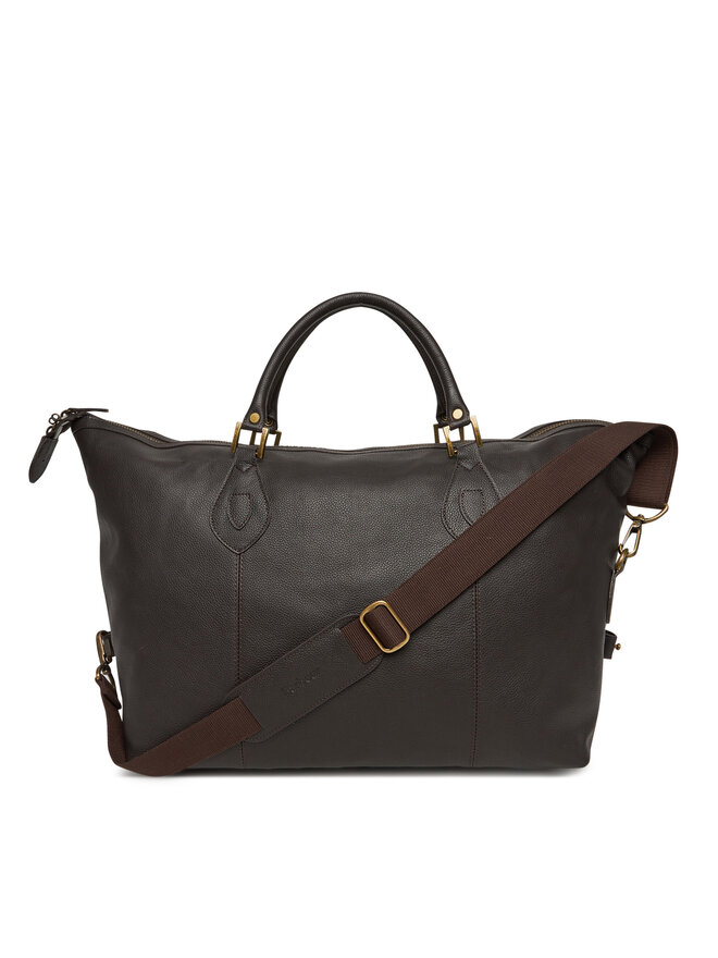 Barbour Сумка Barbour Leather Medium Travel Explorer UBA0008BR91 Коричневий