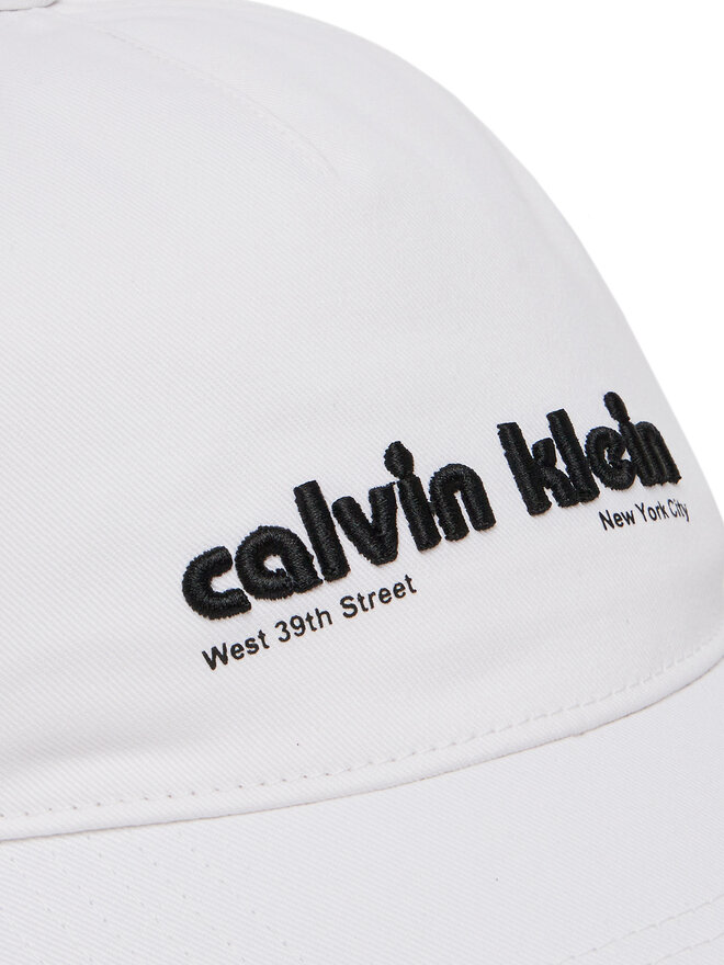Calvin Klein Jeans Καπέλο Jockey Calvin Klein Jeans Small Monogram LV04G5061G Λευκό