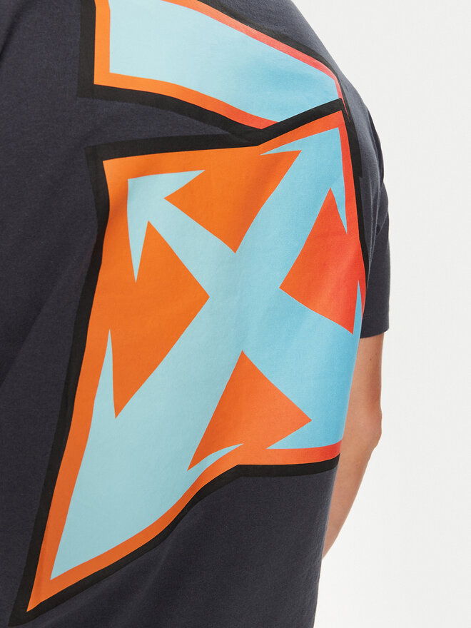 Off-White Off-White Camiseta OMAA027F22JER0074641 Azul marino Regular Fit