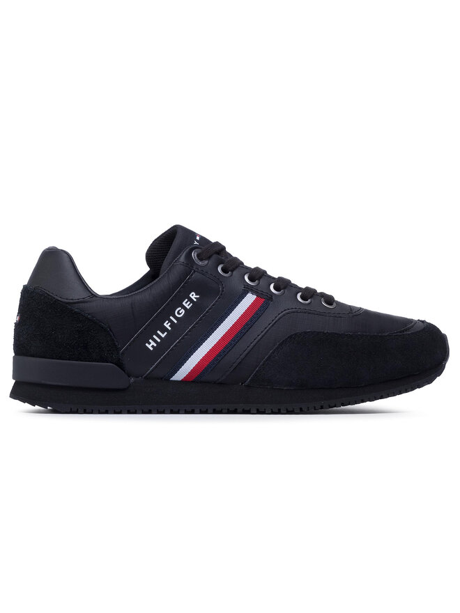 Tommy Hilfiger Sneakers Tommy Hilfiger Iconic Material Mix Runner FM0FM02847 Negru