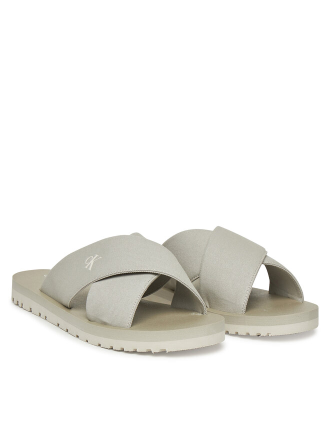 Calvin Klein Jeans Iešļūcenes Calvin Klein Jeans Cross Sandal Crxs Tx YM0YM01223 Pelēks