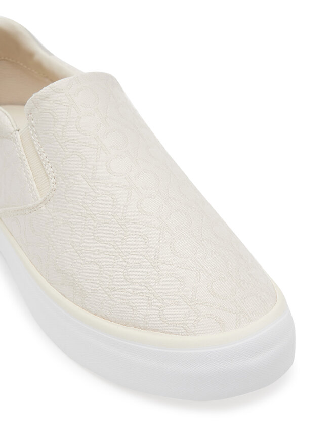 Calvin Klein Кросівки Calvin Klein Vulc Slip On - Jacq HW0HW02411 Écru