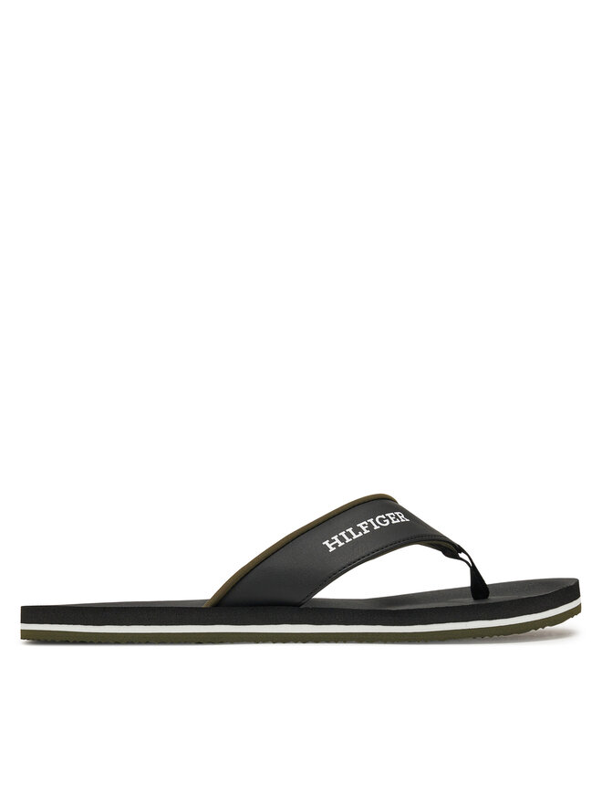 Tommy Hilfiger Čības uz pirksta Tommy Hilfiger Padded Comfort Hilfiger B Sandal FM0FM05440 Melns