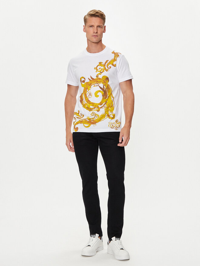 Versace Jeans Couture Versace Jeans Couture T-Shirt 76GAH6SW Λευκό Regular Fit