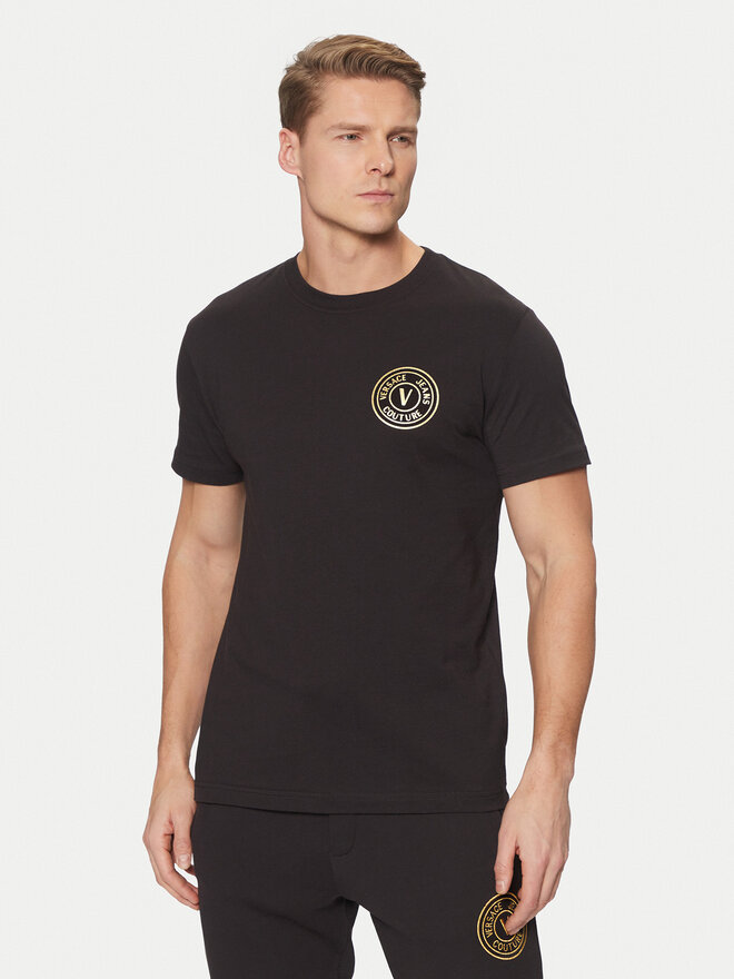 Versace Jeans Couture Versace Jeans Couture Camiseta 78GAHT00 Negro Regular Fit