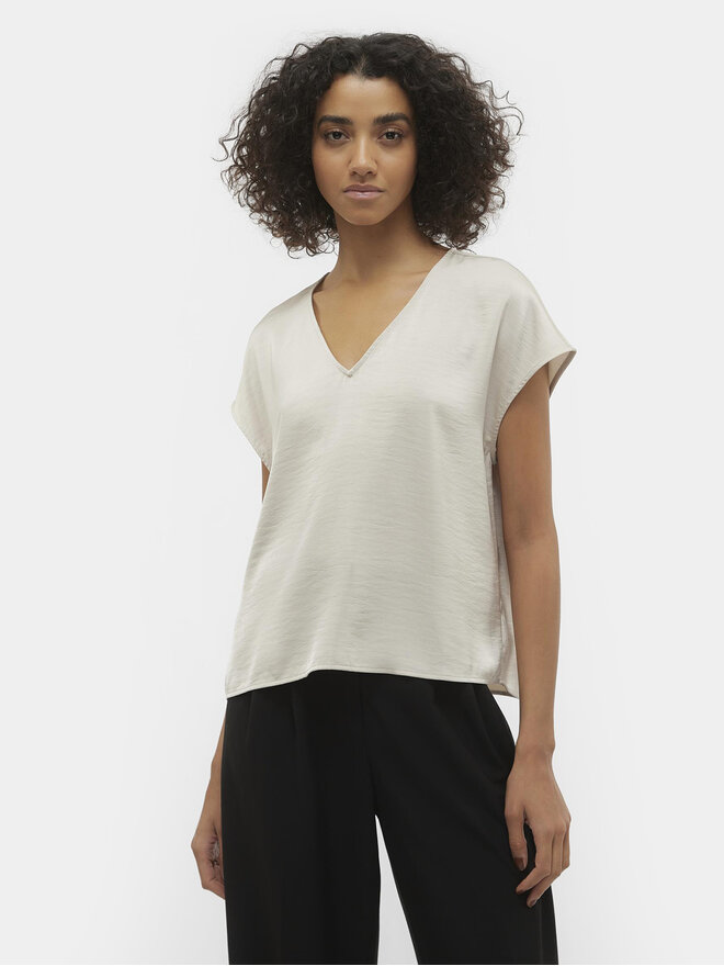Vero Moda Vero Moda Póló Marys Dana 10300421 Ekru Regular Fit