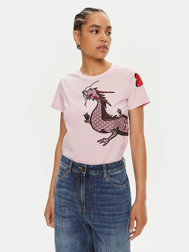 PINKO Pinko T-Shirt Quentin 100535 A1QT Rosa Regular Fit
