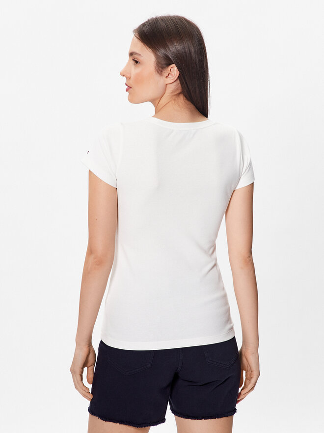 Tommy Hilfiger Tommy Hilfiger Majica UW0UW04397 Écru Regular Fit