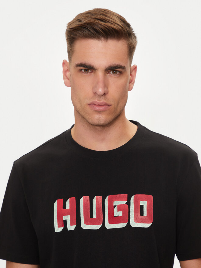 HUGO Hugo Футболка Daqerio 50516624 Чорний Regular Fit
