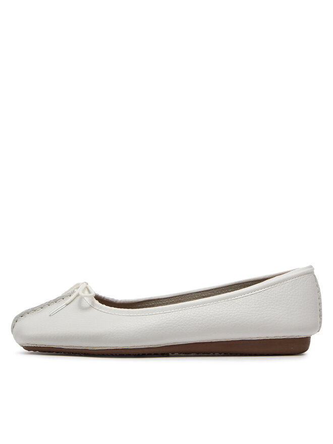 Clarks Baleríny Clarks Freckle Ice 203544554 Biela
