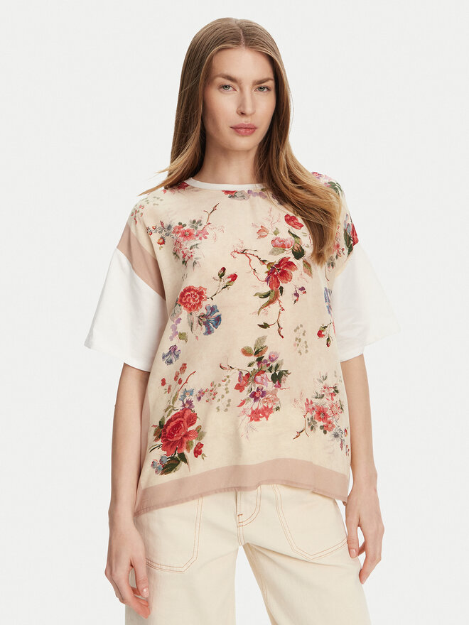 Weekend Max Mara Weekend Max Mara Camiseta Pampas 2515941082 Beis Relaxed Fit
