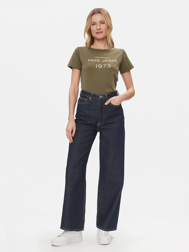 Pepe Jeans Pepe Jeans Marškinėliai Harbor PL505743 Žalia Regular Fit