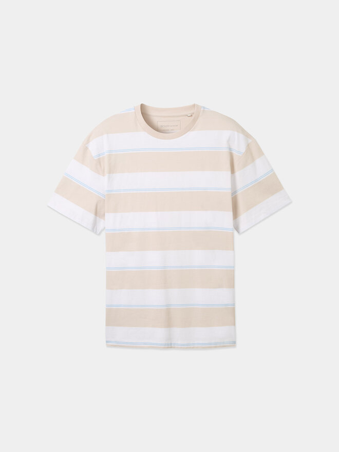 Tom Tailor Denim Tom Tailor Denim Camiseta 1040844 Beis Relaxed Fit