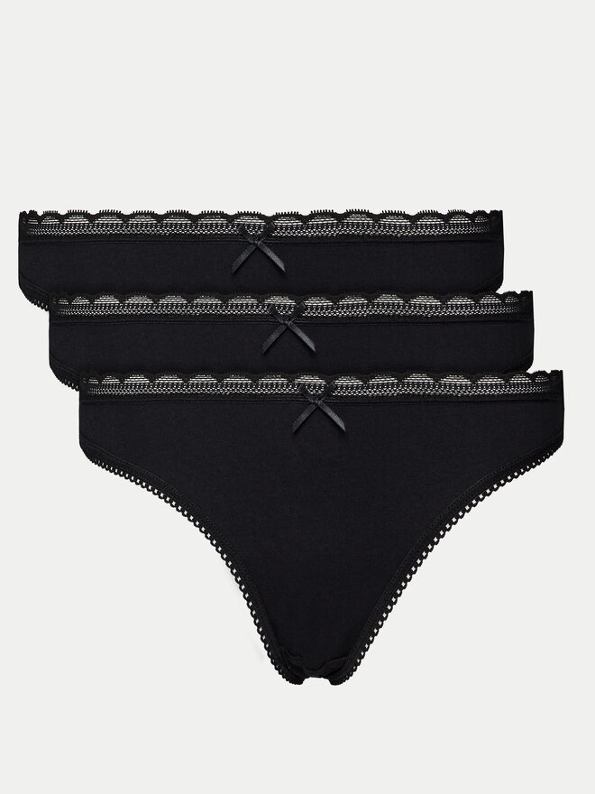 Dorina Dorina Pack de 3 braguitas clásicas D000891CO006 Negro