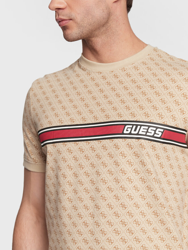 Guess Guess T-Shirt Jamey Z2BI09 J1314 Μπεζ Regular Fit