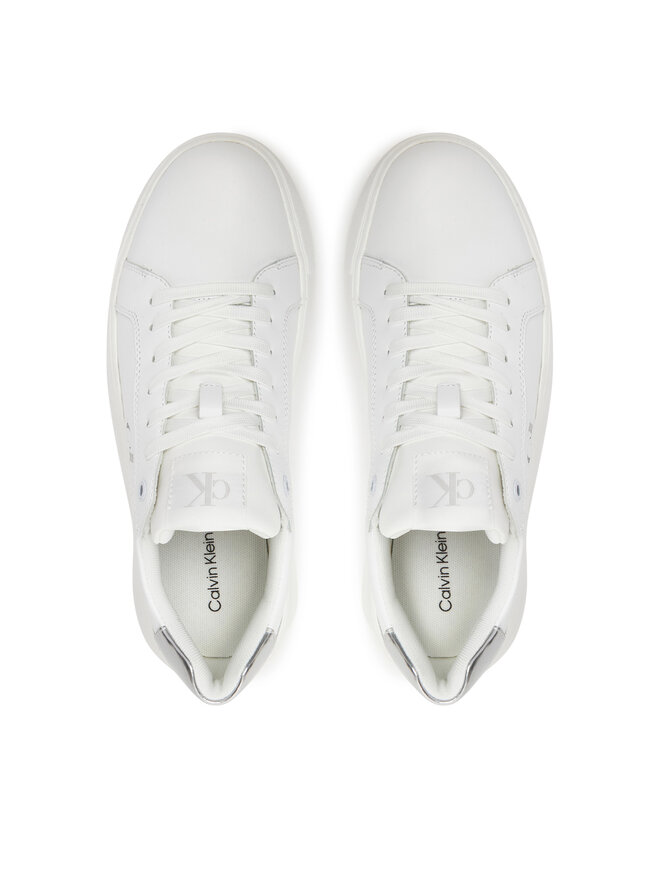 Calvin Klein Jeans Sportcipők Calvin Klein Jeans Chunky Cupsole Lth Silver YW0YW01876 Fehér