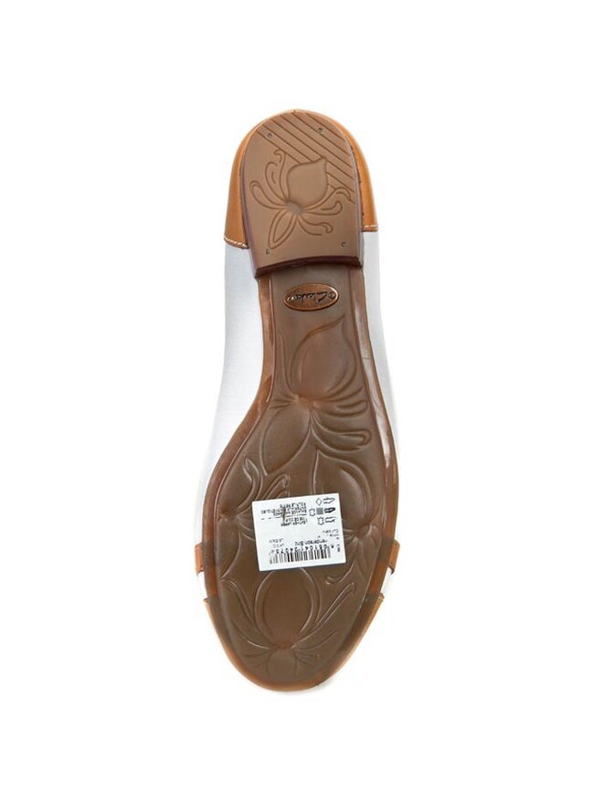 Clarks Балетки Clarks Henderson Bird 261080474 White Leather