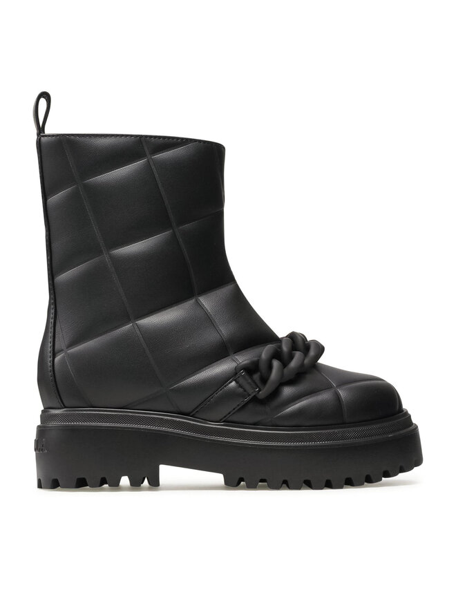 Le Silla Členková obuv Le Silla Stivaletto Ranger Fod. Montone 6411T020M1MMFAK001 Čierna