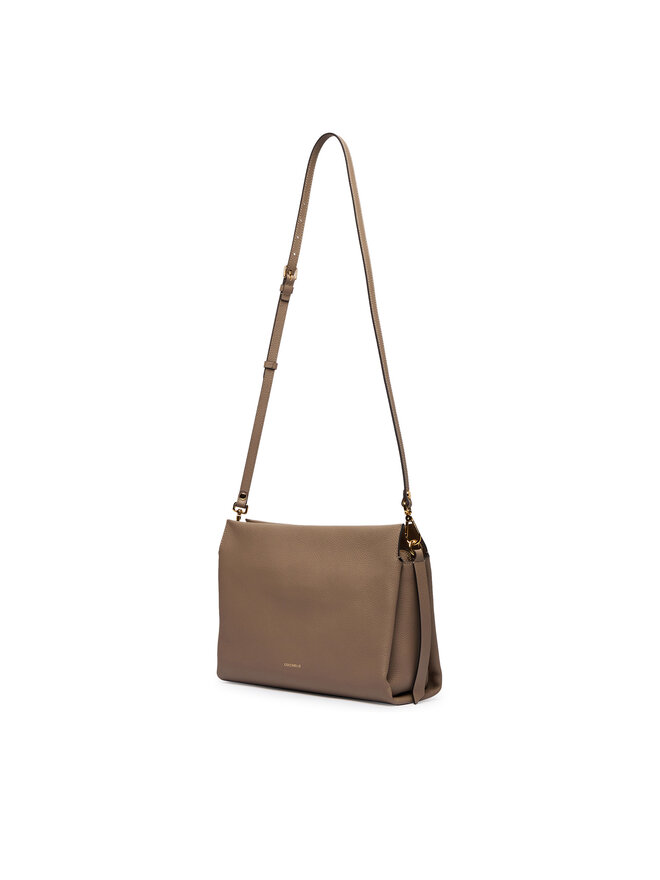 Coccinelle Handtasche Coccinelle M250 Boheme Grana Double E1 M50 19 02 01 Dunkelbeige