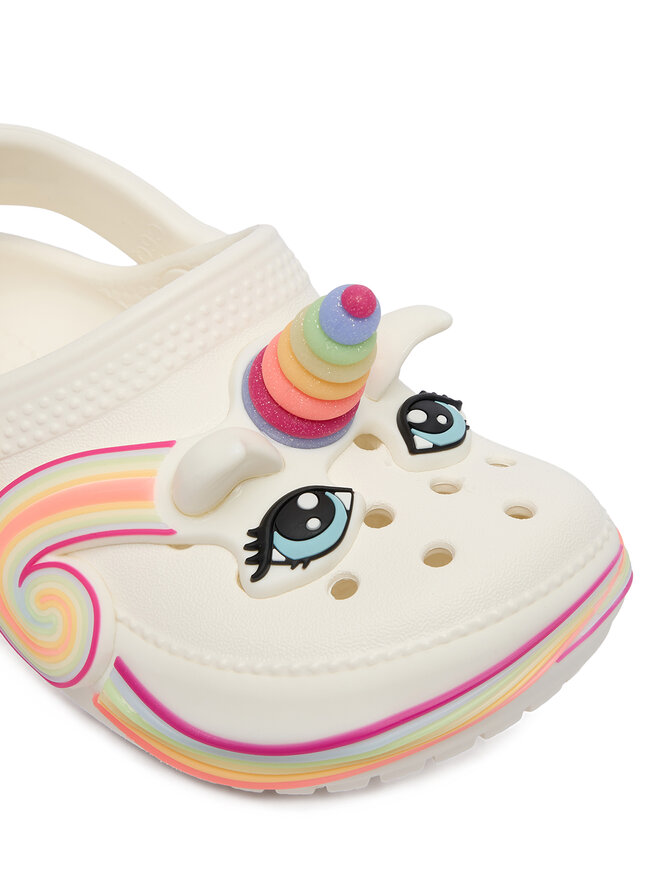 Crocs Pantoletten Crocs Toddler Crocs Iam Unicorn Lights Classic Clog 212508 Weiß