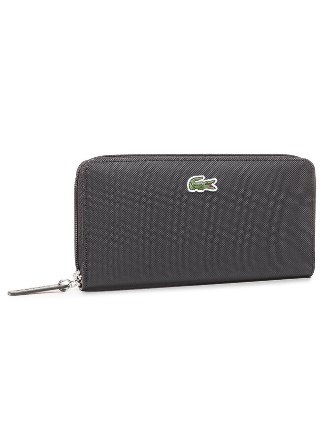 Lacoste Голям дамски портфейл Lacoste L Zip Wallet NF2900PO Черен