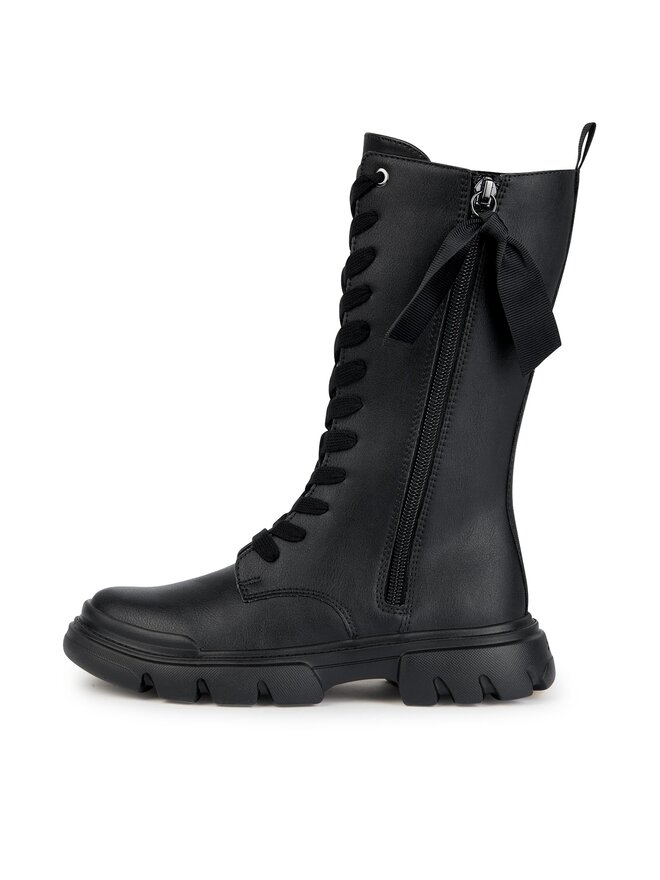 Geox Schnürstiefeletten Geox J Junette Girl J36HVC 000BC C9999 S Schwarz