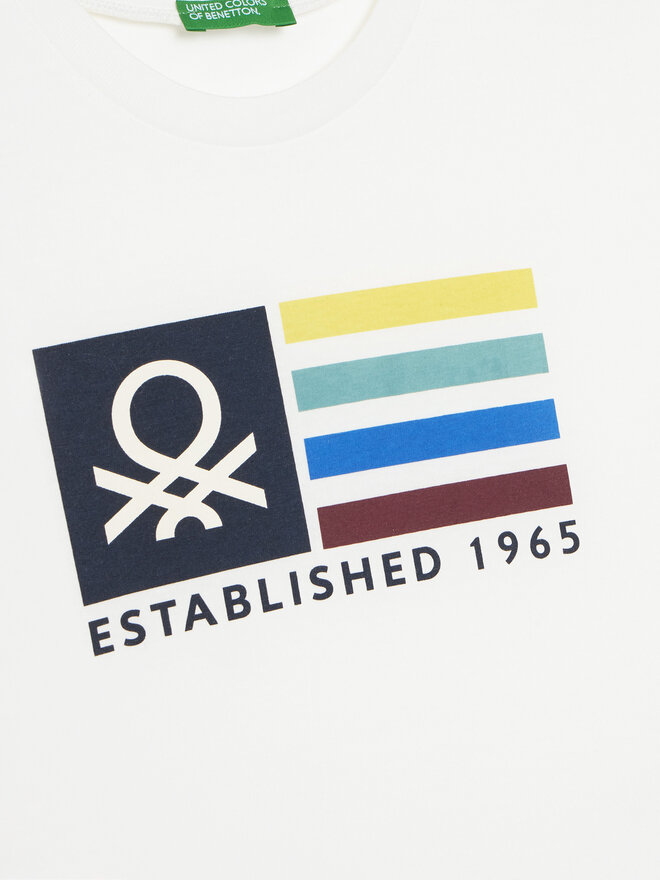 United Colors Of Benetton United Colors Of Benetton T-Shirt 3I1XC10Q4 Weiß Regular Fit