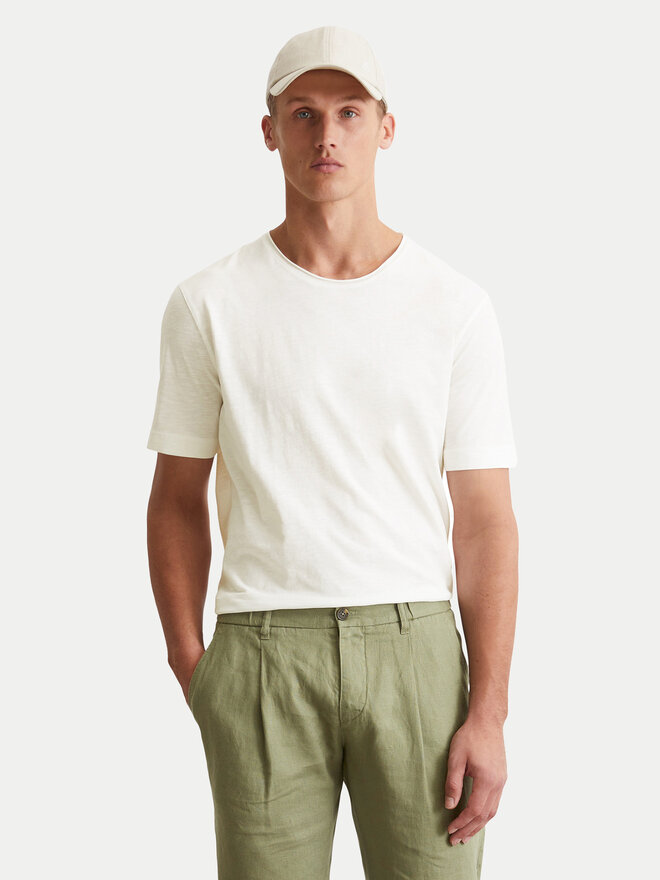 Marc O'Polo Marc O'Polo Marškinėliai 536 2176 51270 Écru Regular Fit