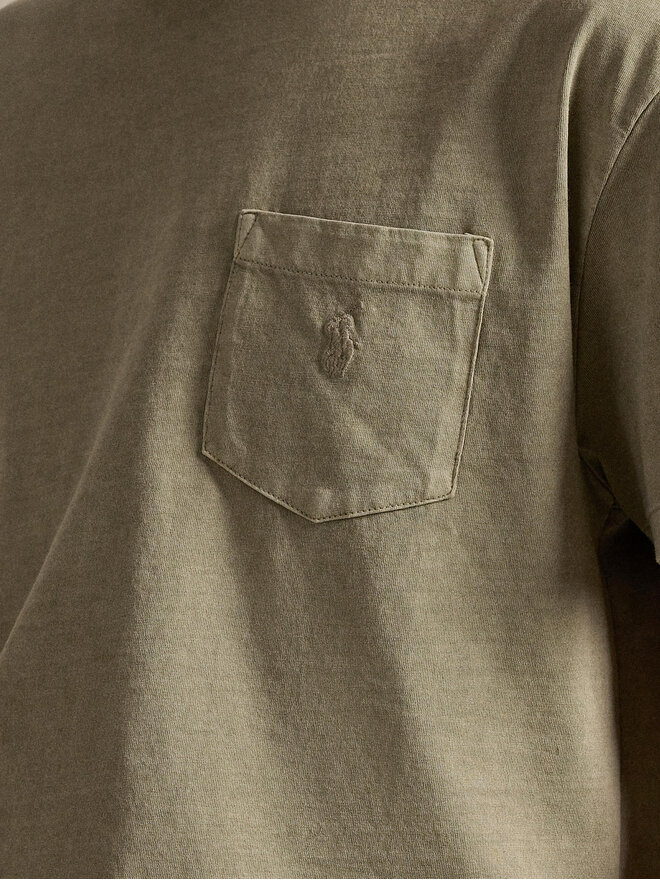 Polo Ralph Lauren Polo Ralph Lauren T-Shirt 710969628006 Χακί Custom Slim Fit