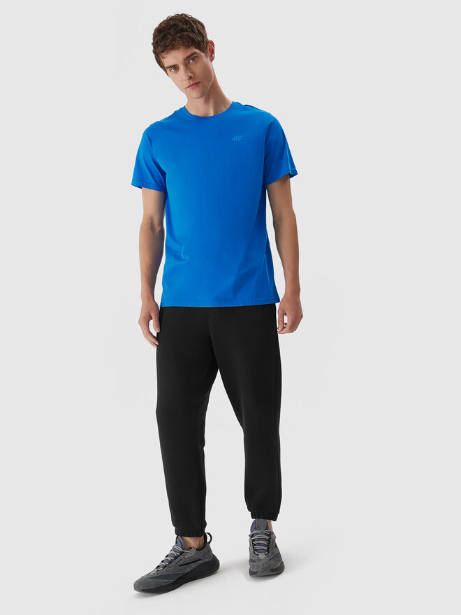 4F 4F Marškinėliai 4FAW23TTSHM0876 Mėlyna Regular Fit