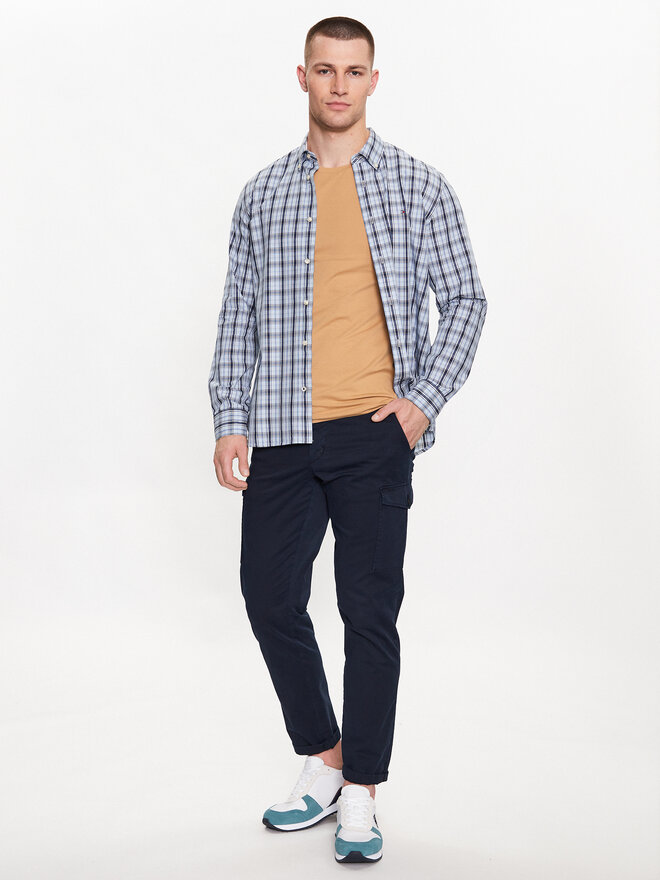 Tommy Hilfiger Tommy Hilfiger Marškinėliai MW0MW10800 Smėlio Slim Fit