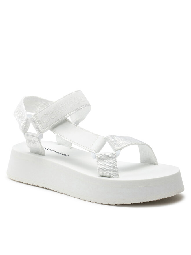 Calvin Klein Jeans Sandály Calvin Klein Jeans Sandal Velcro Webbing Dc YW0YW01353 Bílá