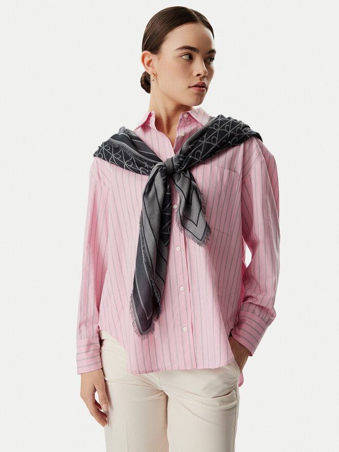 Calvin Klein Tuch Calvin Klein Emblem Aop Jacquard Square Scarf LV04F8080G Schwarz