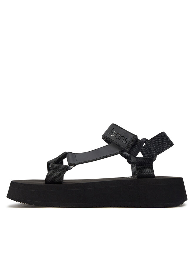Calvin Klein Jeans Sandalen Calvin Klein Jeans Sandal Velcro Webbing Dc YW0YW01353 Schwarz