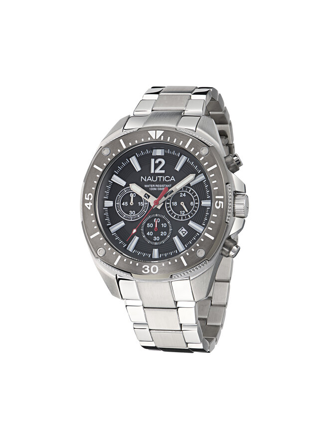 Nautica Pulkstenis Nautica Sporty Chronograph NAPBSS505 Sudraba