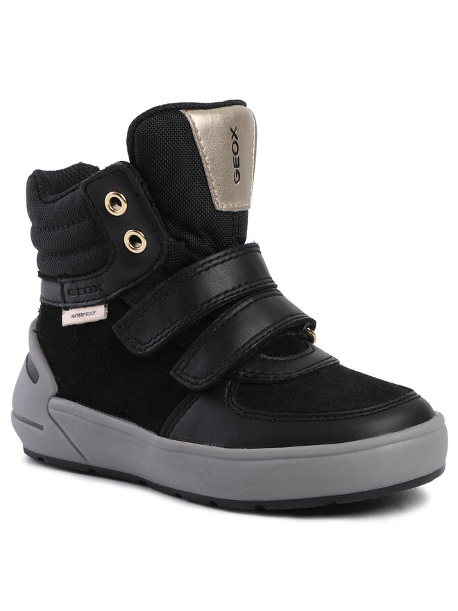 Geox Schnürschuhe Geox J Sleigh G.Wpf B J94AGB 02285 C9999 M Schwarz