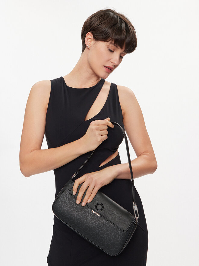 Calvin Klein Handtasche Calvin Klein Business Shoulder Bag_Epi Mono K60K611888 Schwarz