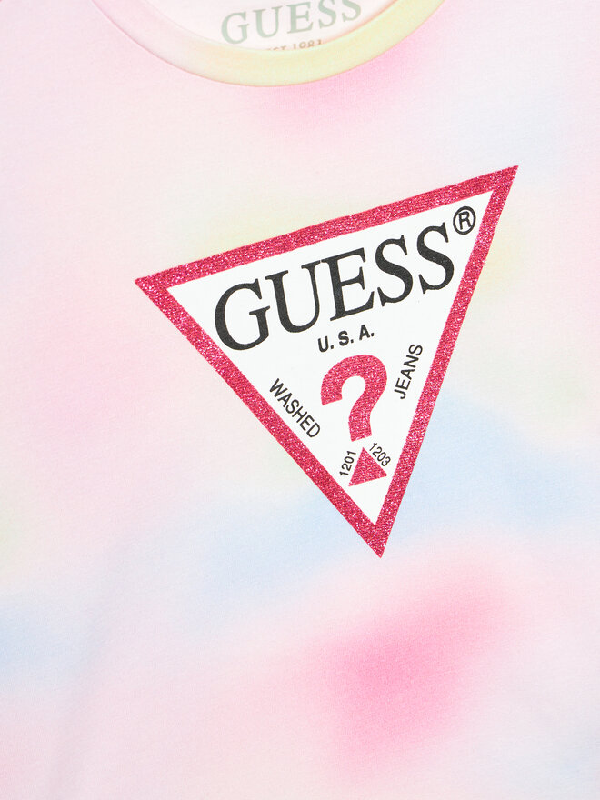 Guess Guess Marškinėliai K4YI09 K6YW3 Spalvota Boxy Fit